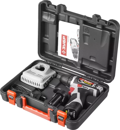 Дрель-шуруповерт ЗУБР &quot;МАСТЕР&quot;, Литий-ион, 2 скорости, реверс, 12В, 1.5 А/ч, 10 мм, 0-360 / 0-1400 об/мин, 2 АКБ, БЗУ, блокировка шпинделя ДА-12-2-Ли КНМ1 купить в Когалыме