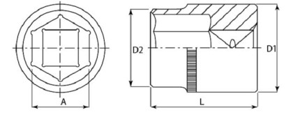 Головка торцевая 3/8&quot;DR 14 мм S04H3114  Jonnesway 47565 купить в Когалыме