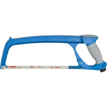 Ножовка по металлу ЗУБР ПРО-500, цельнолитая, обрезиненная рукоятка, натяжение 100 кг, 300 мм 15776_z01 купить в Когалыме