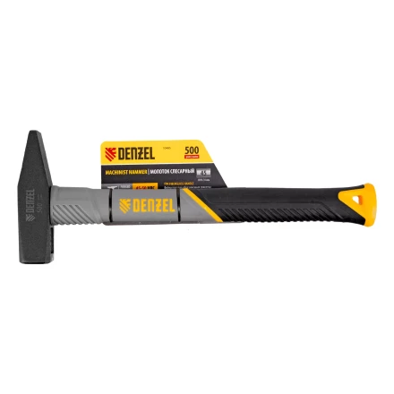 Молоток слесарный, 500 г Denzel 10485, кованый, фибергласовая рукоятка c TPR покрытием купить в Когалыме