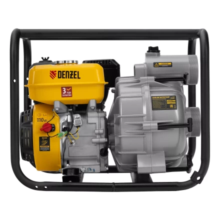 Мотопомпа бензиновая для грязной воды Denzel PX-80D7 99206, 7 л.с., 3", 1300 л/мин, глуб 8 м,напор 30 м купить в Когалыме