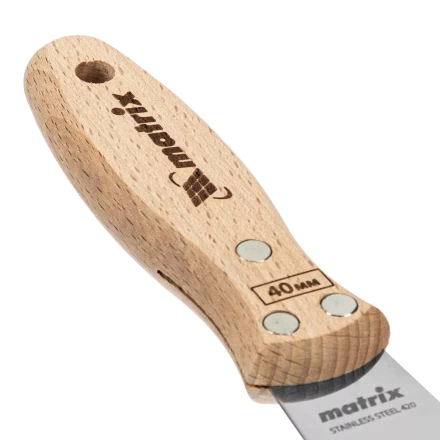 Шпательная лопатка из нержавеющей стали, 40 мм, буковая рукоятка, EFP Matrix 85610 купить в Когалыме