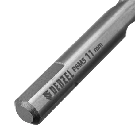 Сверло спиральное по металлу Denzel, 11 x 142мм, Р6М5, Golden Tip, многогранная заточка, 718286 купить в Когалыме