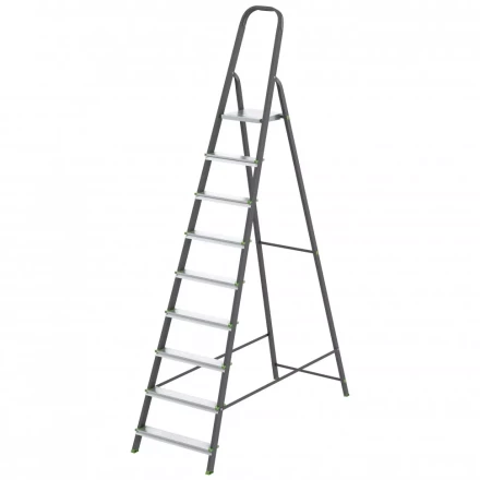 Стремянка 9 ступеней стальной Профиль алюминиевые ступени Россия Сибртех 97959 купить в Когалыме