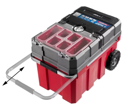 Ящики для инструмента на колесах МЕГА-БОКС серия ПРОФЕССИОНАЛ цвет черный купить в Когалыме