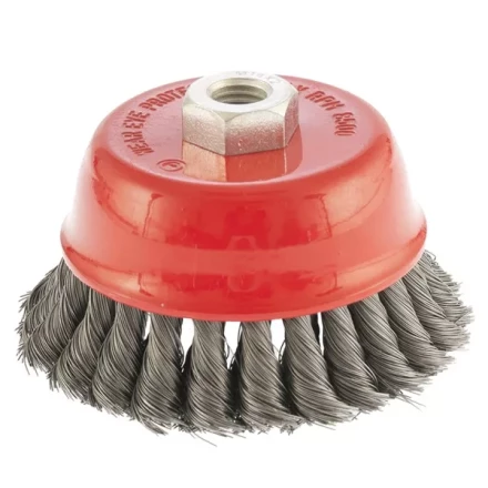 Щетка для УШМ 100 мм М14 &quot;чашка&quot; двухрядная крученая проволока 0,8 мм MTX 74687 купить в Когалыме