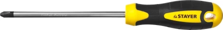 Отвертка STAYER &quot;MASTER&quot; &quot;ТECHNO&quot;, двухкомпонентная рукоятка, магнитный наконечник, Cr-V, PH3x150мм 2508-3-15_z02 купить в Когалыме
