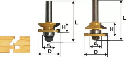 Набор фрез комбинированных рамочных хвостовик 12 мм 2 штуки 46535 купить в Когалыме