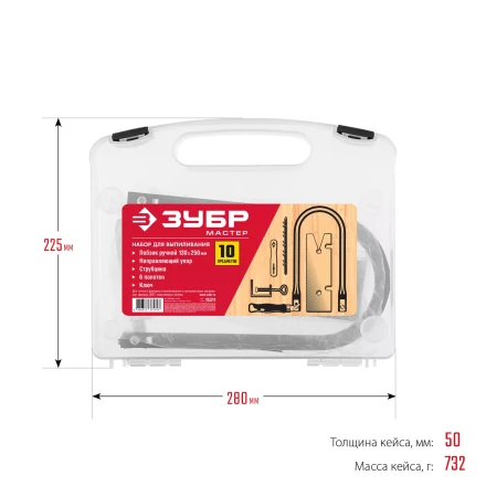 ЗУБР 130 х 250 мм, 10 предм., набор для выпиливания (15311) купить в Когалыме