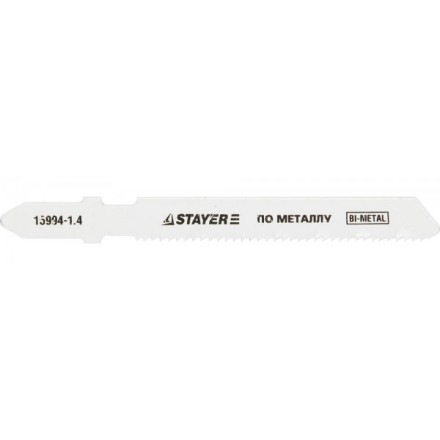 Полотна STAYER &quot;PROFI&quot;, T118AF, для эл/лобзика, Bi-Metall, по металлу (1,5-2мм), EU-хвост., шаг 1,4мм, 50мм, 2шт 15994-1.4_z01 купить в Когалыме