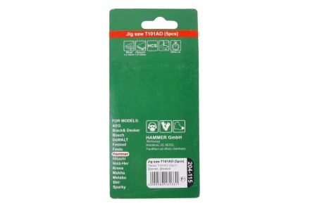 Пилки для лобзика HAMMER JG WD T101AO (5шт.) купить в Когалыме