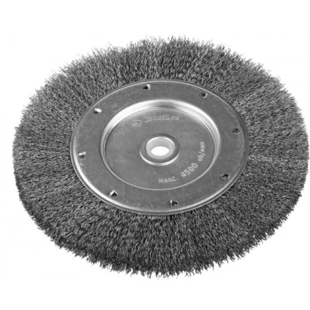 ЗУБР &quot;ЭКСПЕРТ&quot;. Щетка дисковая для точильно-шлифовального станка, витая стальная проволока 0,3мм, 200х12,7мм 35185-200_z01 купить в Когалыме