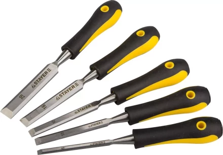 Набор стамесок с двухкомпонентными ручками, 6/10/12/16/20мм, 5шт, STAYER Profi 18205-H5 купить в Когалыме