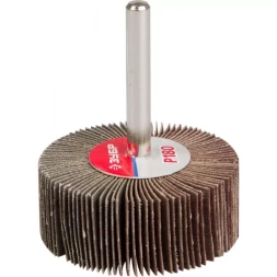 Круг шлифовальный ЗУБР "МАСТЕР" веерный лепестковый, на шпильке, тип КЛО, зерно-электрокорунд нормальный, P180, 20х50мм 36601-180