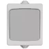 Выключатель СВЕТОЗАР "АВРОРА" проходной, одноклавишный, IP44, цвет серо-белый, 10А/~250В SV-54340-W купить в Когалыме