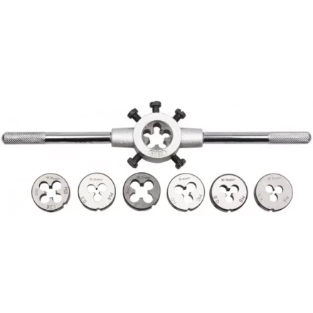 Набор ЗУБР "МАСТЕР" с металлорежущим инструментом, плашки М3-М12, плашкодержатель, - на карточке, 8 предметов 28128-H8 купить в Когалыме