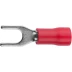 Наконечник СВЕТОЗАР для кабеля,изолированный,с вилкой,красный,вн. d 4,3мм,под болт 6мм,провод 0,5-1,5мм2,19А,10шт 49420-15 купить в Когалыме
