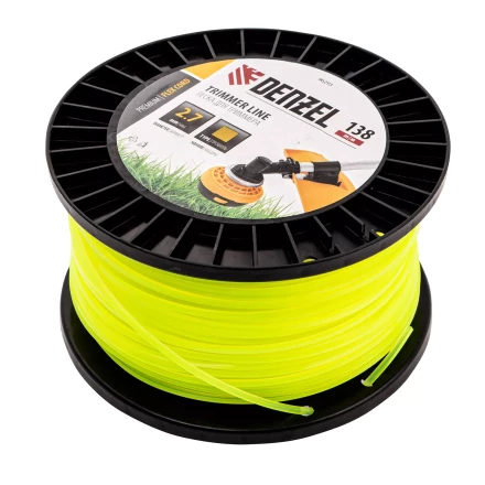Леска для триммера квадрат Denzel, 2,7м х 138м, на DIN катушке FLEX CORD, 96293 купить в Когалыме