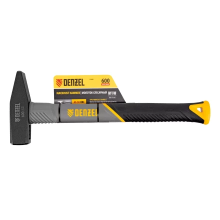 Молоток слесарный, 600 г Denzel, кованый, фибергласовая рукоятка c TPR покрытием, 10486 купить в Когалыме