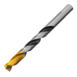 Сверло спиральное по металлу Denzel 12 x 151мм, Р6М5, Golden Tip, многогранная заточка, 718287
