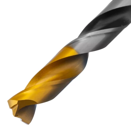 Сверло спиральное по металлу Denzel 12 x 151мм, Р6М5, Golden Tip, многогранная заточка, 718287 купить в Когалыме