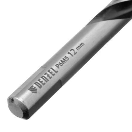 Сверло спиральное по металлу Denzel 12 x 151мм, Р6М5, Golden Tip, многогранная заточка, 718287 купить в Когалыме