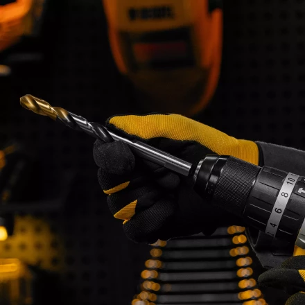 Сверло спиральное по металлу Denzel 12 x 151мм, Р6М5, Golden Tip, многогранная заточка, 718287 купить в Когалыме