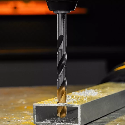 Сверло спиральное по металлу Denzel 12 x 151мм, Р6М5, Golden Tip, многогранная заточка, 718287 купить в Когалыме