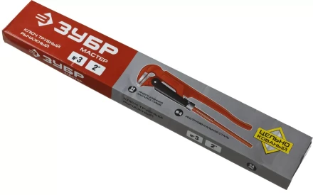 Ключ трубный ЗУБР &quot;МАСТЕР&quot; рычажный, прямые губки, цельнокованный, № 3, 2&quot; 27314-3 купить в Когалыме