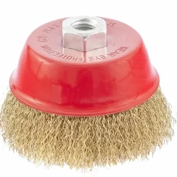 Щетка для УШМ 65 мм М14 &quot;чашка&quot; латунированная витая проволока  MATRIX 74603 купить в Когалыме