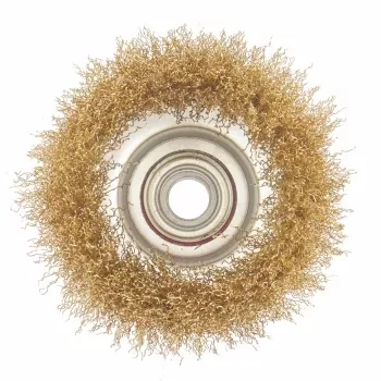 Щетка для УШМ 65 мм М14 &quot;чашка&quot; латунированная витая проволока  MATRIX 74603 купить в Когалыме