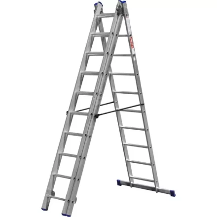 Лестница ЗУБР универсальная, трехсекционная со стабилизатором, 10 ступеней 38831-10 купить в Когалыме