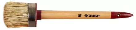 Кисть круглая ЗУБР &quot;УНИВЕРСАЛ - МАСТЕР&quot;, светлая щетина, деревянная ручка, №16, 55мм 01501-55 купить в Когалыме