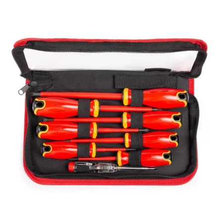 Набор диэлектрических отверток КВТ VDE НИО-2208-S сталь S2, профиль SL, PH, 8 шт. (88926) купить в Когалыме