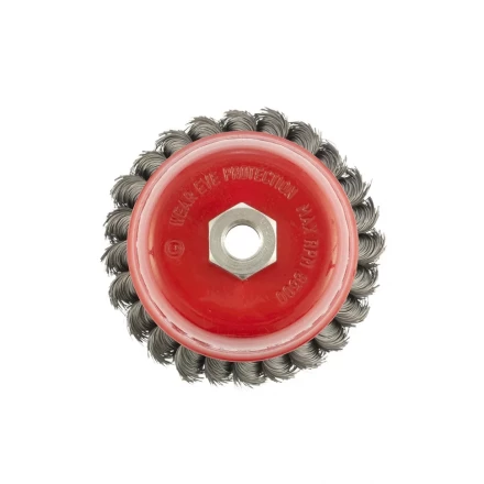 Щетка для УШМ 125 мм М14 &quot;чашка&quot; двухрядная крученая проволока 0,8 мм MTX 74688 купить в Когалыме