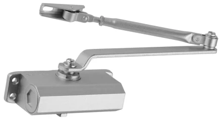 Доводчик дверной ЗУБР для дверей массой до 40 кг, цвет серебро 37910-50 купить в Когалыме