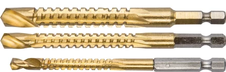 ЗУБР "ЭКСПЕРТ". Набор сверл фрезеровальных по дереву и тонкому листовому металлу, шестигранный хвостовик 1/4", 6,8,10мм, 3 пред 29966-H3 купить в Когалыме