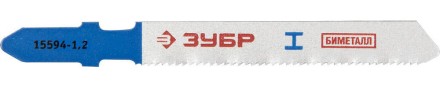 Полотна ЗУБР &quot;ЭКСПЕРТ&quot;, T118AF, для эл/лобзика, Би-металл, по металлу, EU-хвостовик, шаг 1,2мм, 50мм, 2шт 15594-1.2_z01 купить в Когалыме