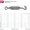 Талреп ЗУБР DIN 1480, крюк-кольцо, оцинкованный, кованая натяжная муфта, М6, 1 шт 4-304356-06 купить в Когалыме