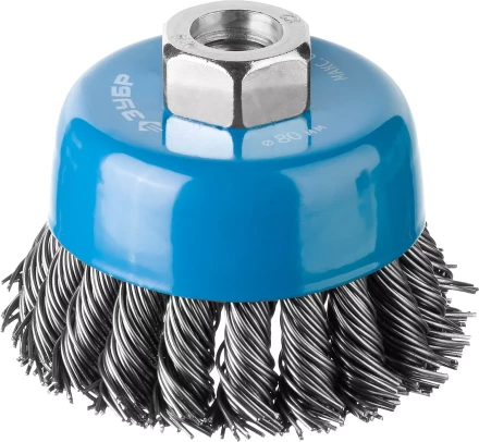 ЗУБР "ПРОФЕССИОНАЛ". Щетка чашечная для УШМ, плетеные пучки стальной проволоки 0,8мм, 80ммхМ14 35277-080_z02 купить в Когалыме
