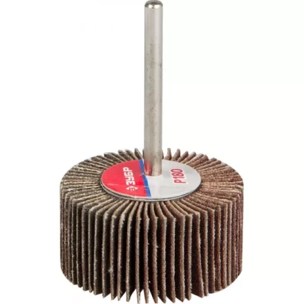 Круг шлифовальный ЗУБР "МАСТЕР" веерный лепестковый, на шпильке, тип КЛО, зерно-электрокорунд нормальный, P180, 15х30мм 36600-180 купить в Когалыме