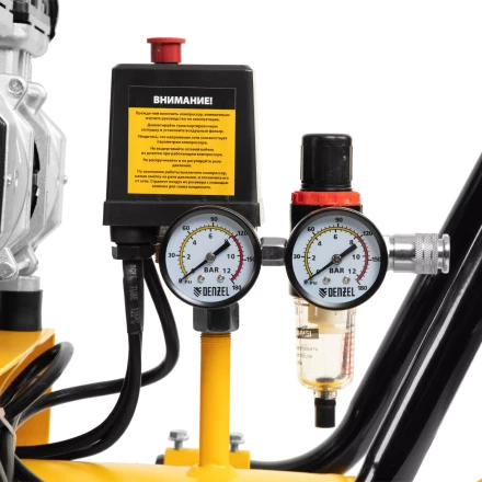 Компрессор безмасляный, малошумный Denzel DLS 3300/100, 3300 Вт,3x1100, 100 л, 570 л/мин ,блок управления купить в Когалыме