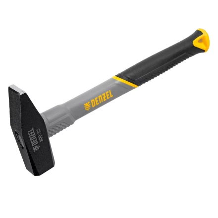 Молоток слесарный, 800 г Denzel 10488, кованый, фибергласовая рукоятка c TPR покрытием купить в Когалыме