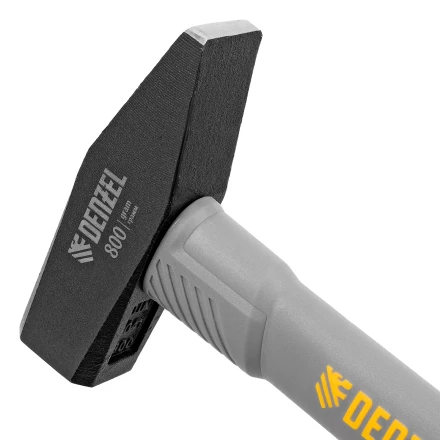 Молоток слесарный, 800 г Denzel 10488, кованый, фибергласовая рукоятка c TPR покрытием купить в Когалыме