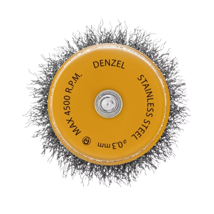 Щетка для дрели, 65 мм, Чашка, со шпилькой , нержавеющая витая проволока Denzel 744613 купить в Когалыме