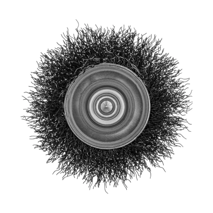 Щетка для дрели, 65 мм, Чашка, со шпилькой , нержавеющая витая проволока Denzel 744613 купить в Когалыме