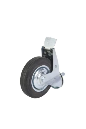 Колесо поворотное SCtB 63 160 мм резина с болтом и тормозом (F) 1027180 купить в Когалыме