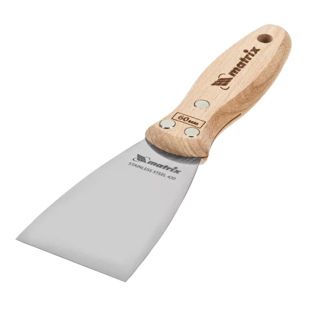 Шпательная лопатка из нержавеющей стали, 60 мм, буковая рукоятка, EFP Matrix 85613 купить в Когалыме
