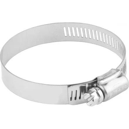 Хомуты ЗУБР &quot;ЭКСПЕРТ&quot;, нерж. сталь, просечная лента 12 мм, 40-64 мм, 4 шт 37815-040-64-4 купить в Когалыме