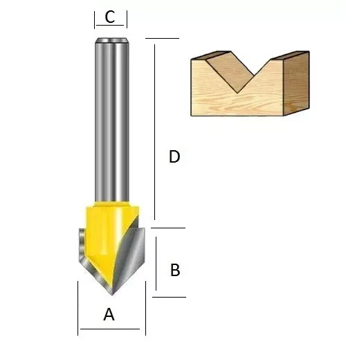 Фреза для V-образных пазов Makita D-10693 купить в Когалыме